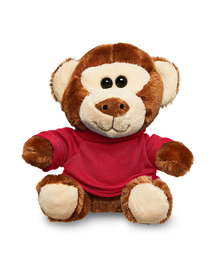 7" Plush Monkey With T-Shirt