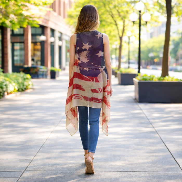 8957 – Red White & Blue Flag Vest