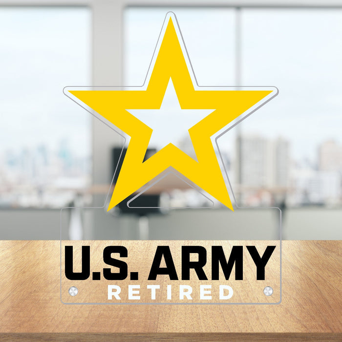 Army Star Retired Acrylic Sign*