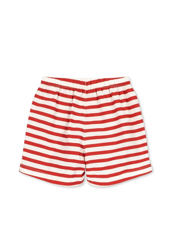 Asnou Swim Shorts Stripe Rouge