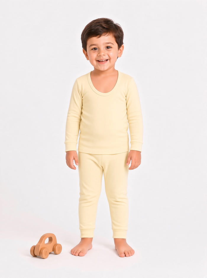 Baby Kids Premium Blended Wool Inner Thermal Shirt & Trouser Set (1350)