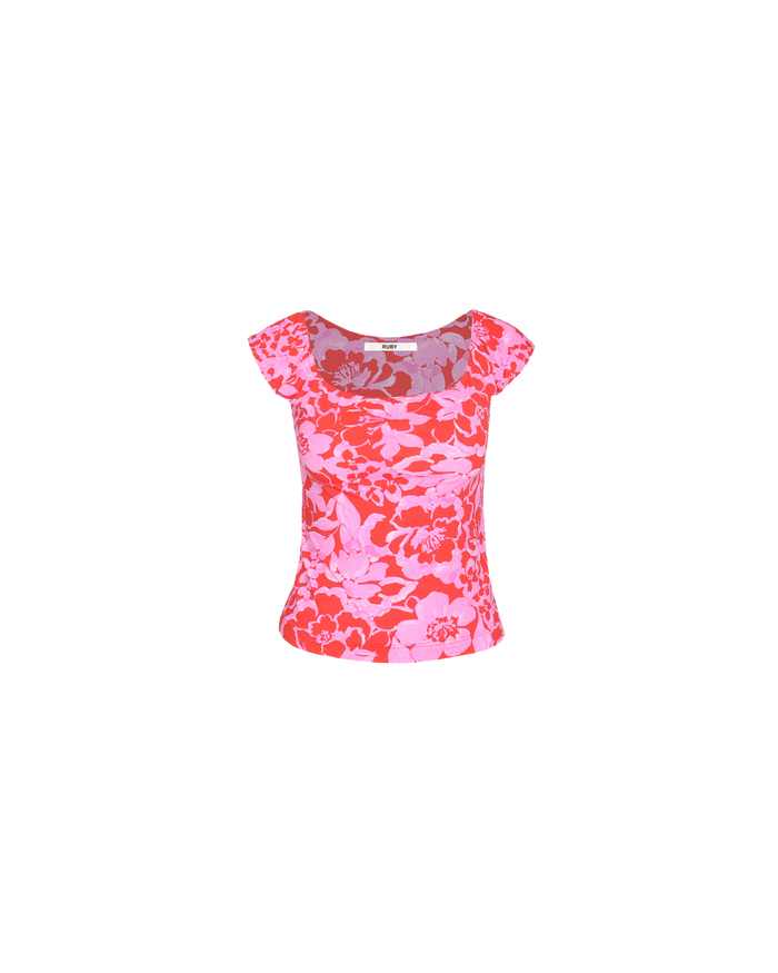 BOBBI TOP CHERRY FLORAL