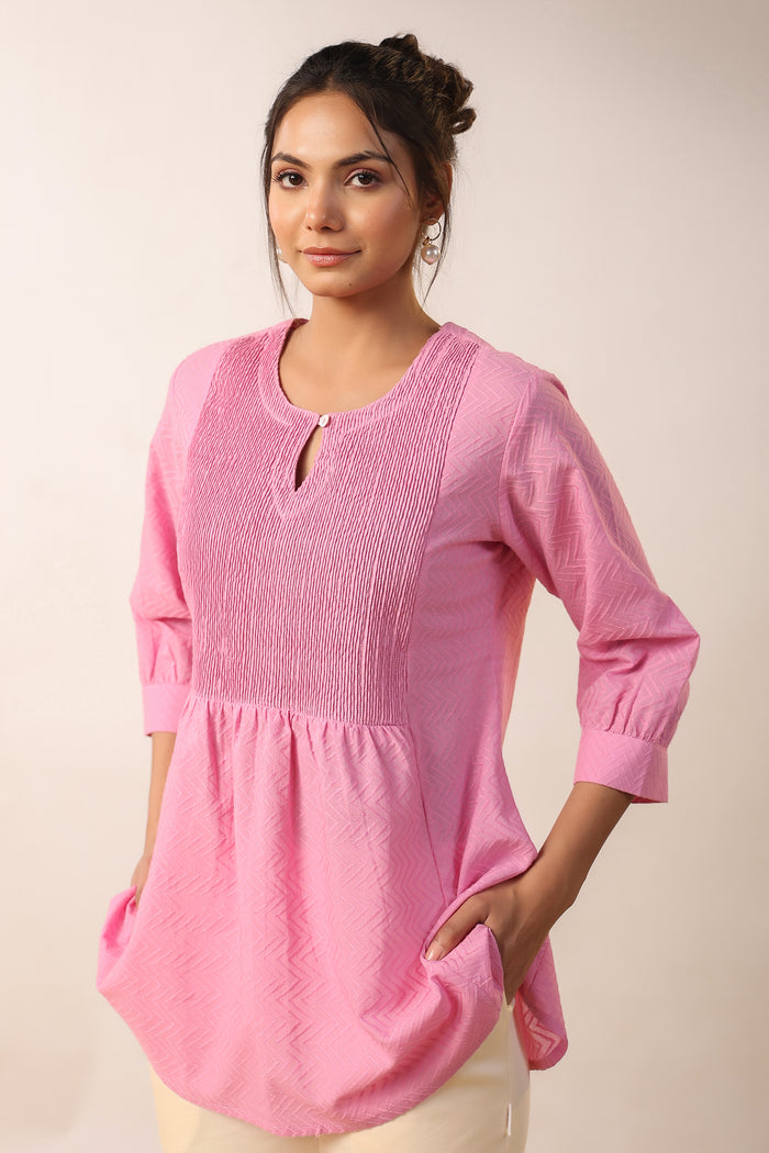 Carnation Cotton Dobby Top