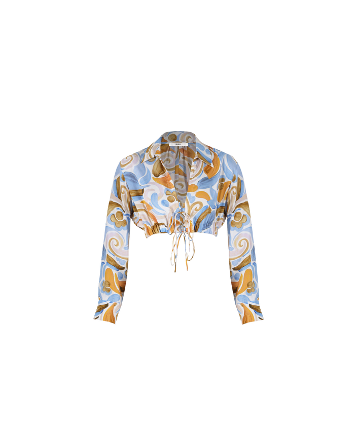 DYLAN CROP SHIRT CERAMIC