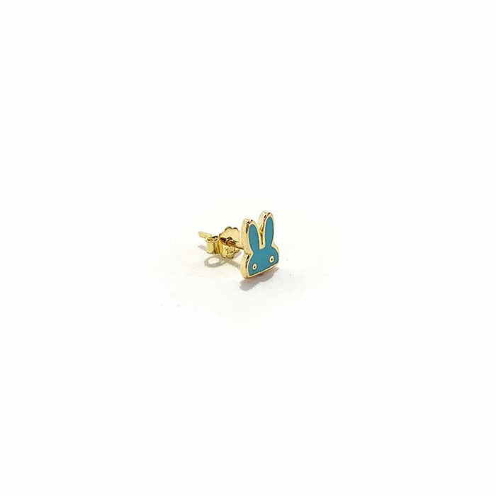 Earrings Lollipop Bunny Blue 1 pc