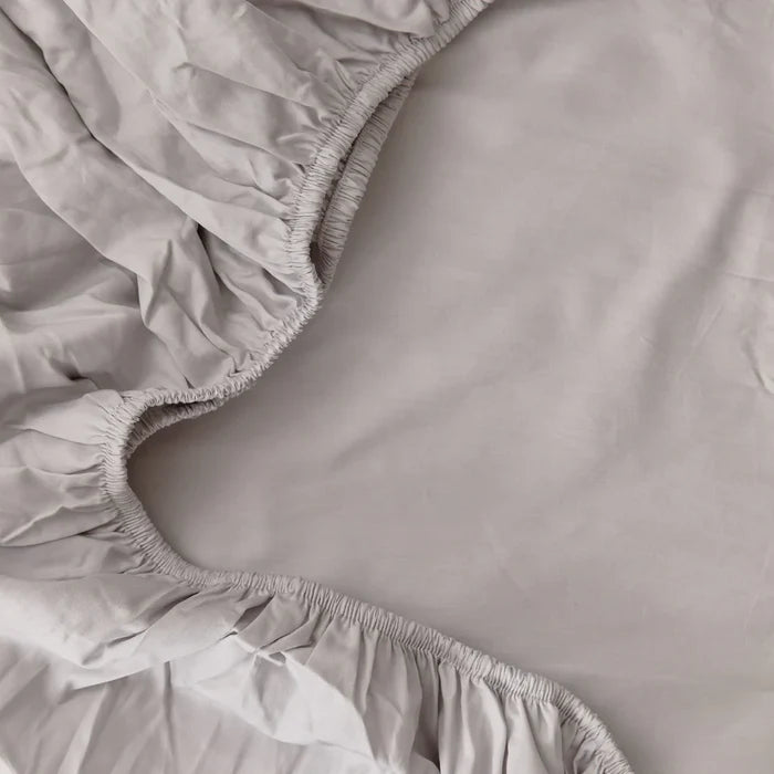 Grey Double Fitted Sheet
