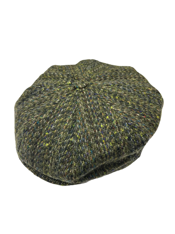 Green Tweed Stripe Handwoven Tweed / Small