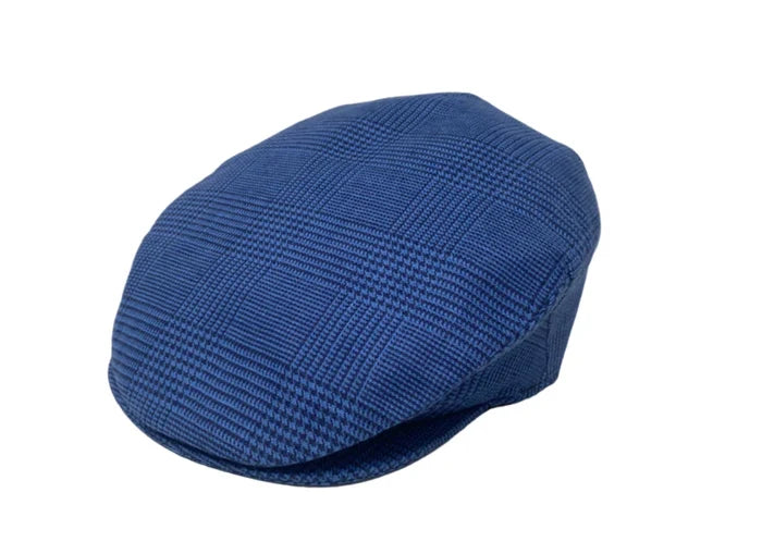 Blue and Navy Glen Check Linen / Small