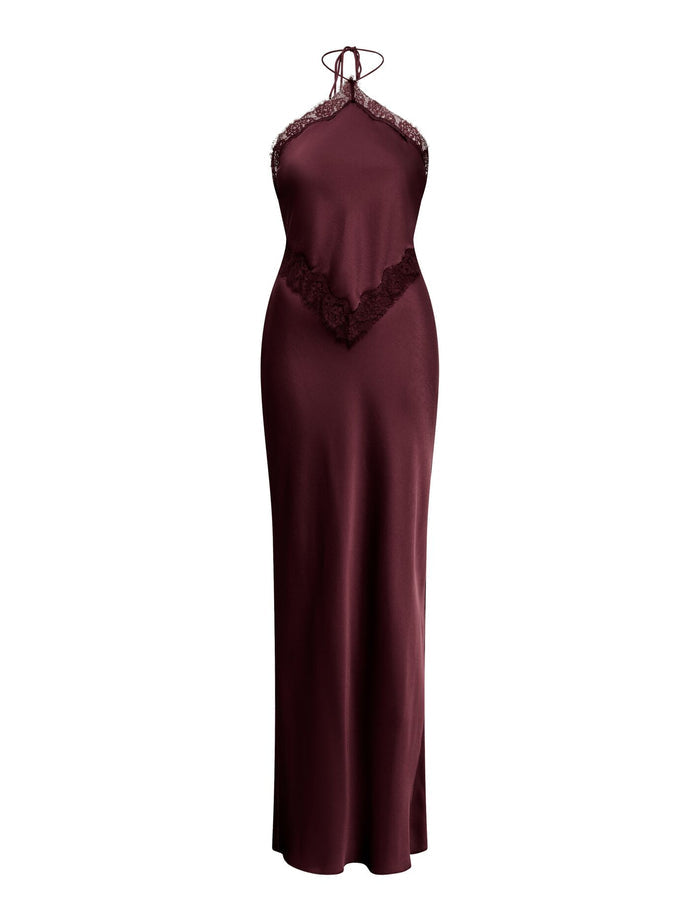 Kelli Lace Strappy Satin Maxi Dress Forever New