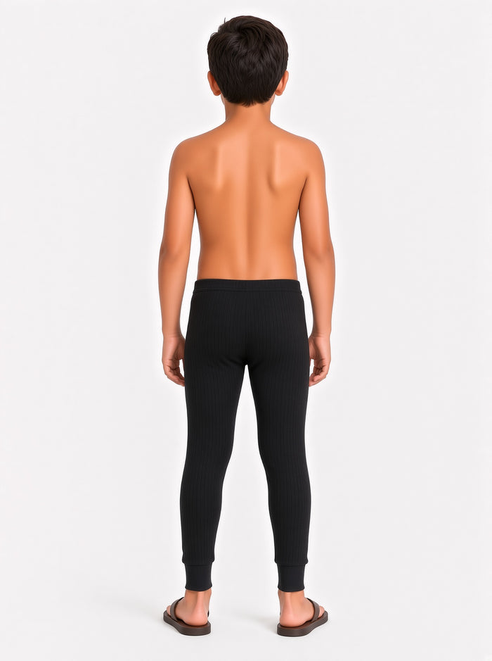 Kids Premium Black Poly Wool Inner Thermal Trouser (8/1)