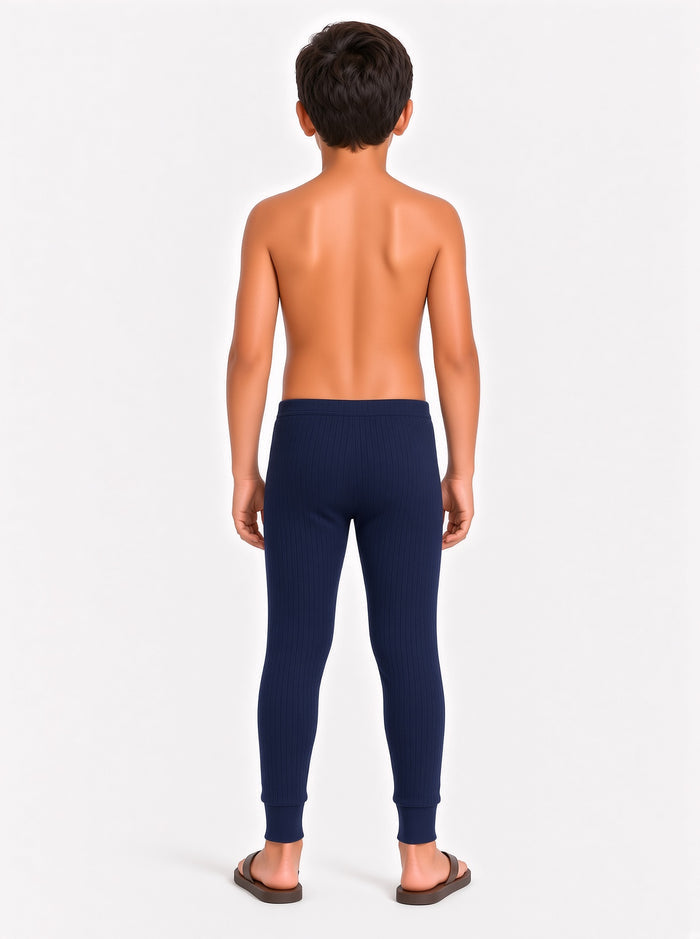 Kids Premium Navy Blue Poly Wool Inner Thermal Trouser (8/1)