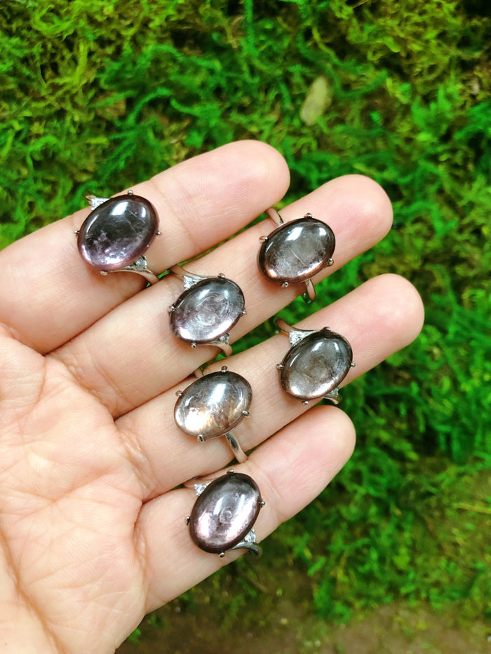 Lepidolite High Flash Ring