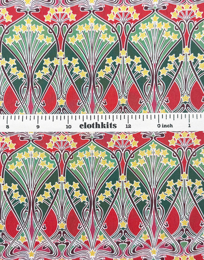Liberty Fabrics Tana Lawn® Cotton Christmas Fabric Metallic Ianthe Sparkle A
