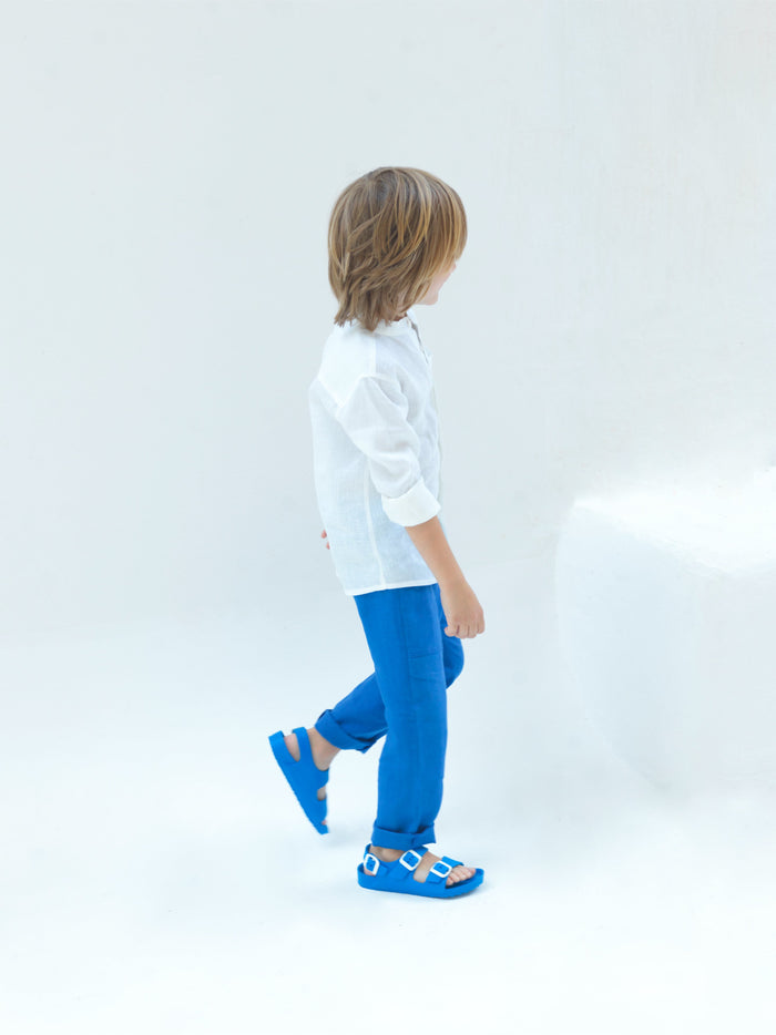 Linen Trousers Strong Blue