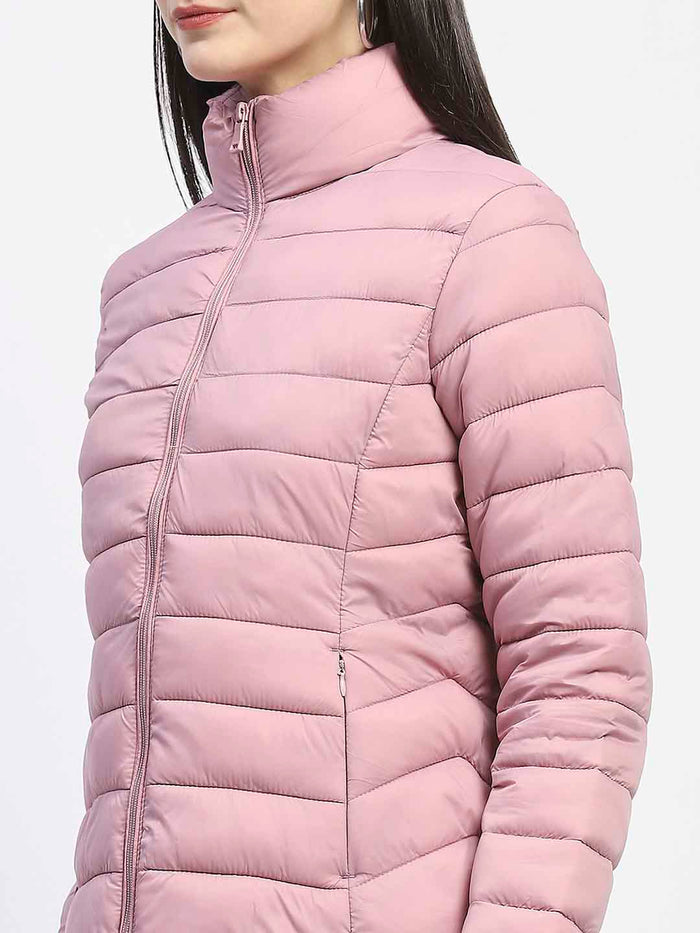 Madame Quilted Purplish Pink Puffer Jacket