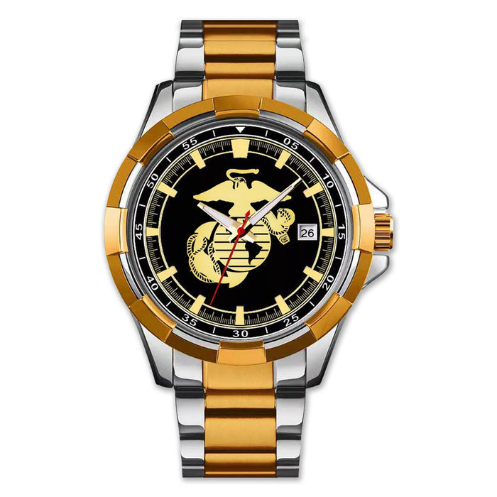 Marines Two Tone Watch (Black Face)