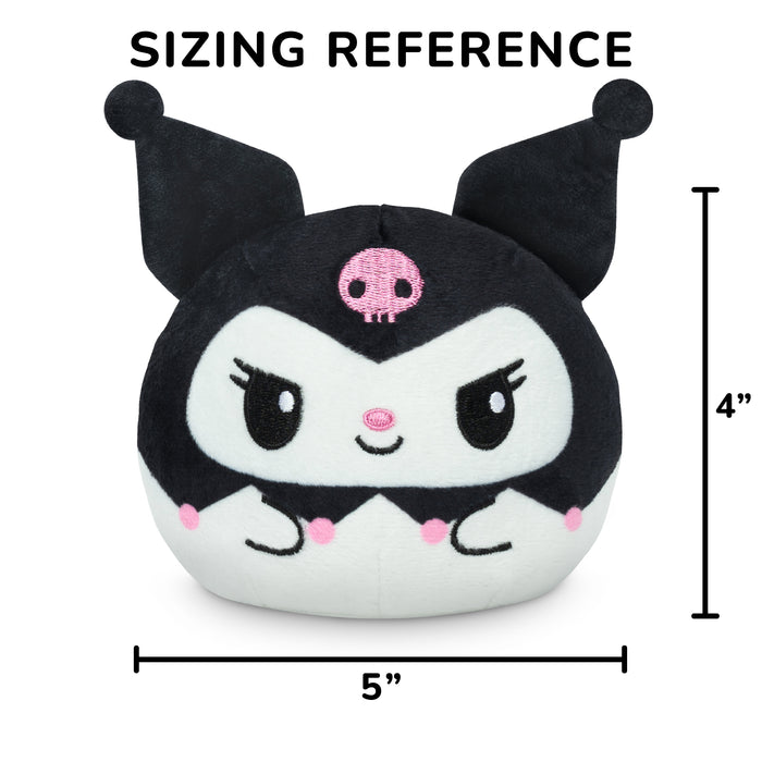 My Melody & Kuromi 4" Reversible Plushie with a sizing reference of 4 inches in height