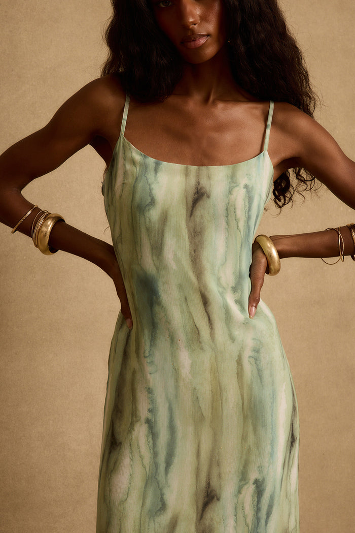 Nerissa Sage Chiffon Maxi Dress