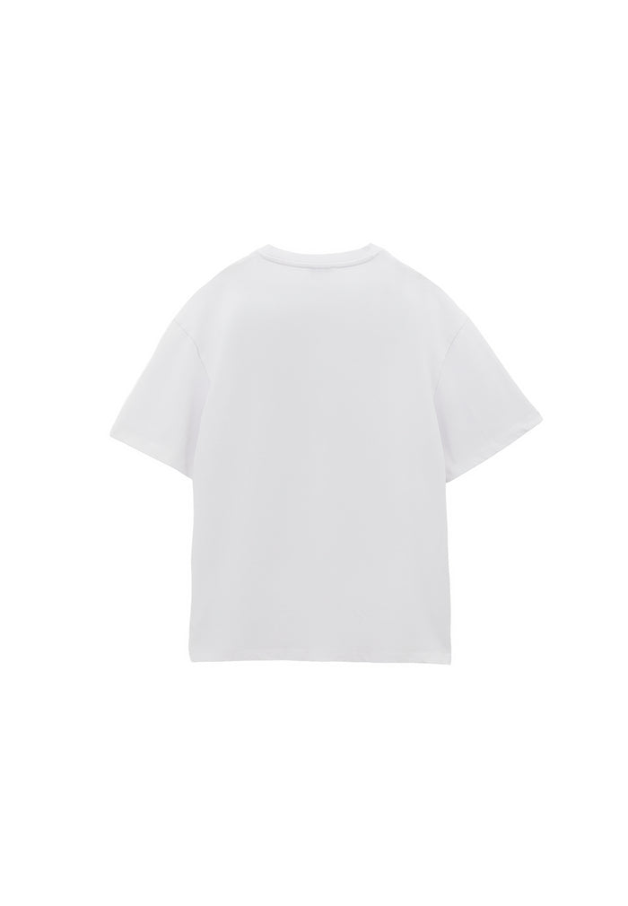 Oversize Printed T-Shirt - WHITE