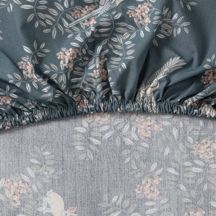 Percale Fitted Sheet Junior, Fauna Forest