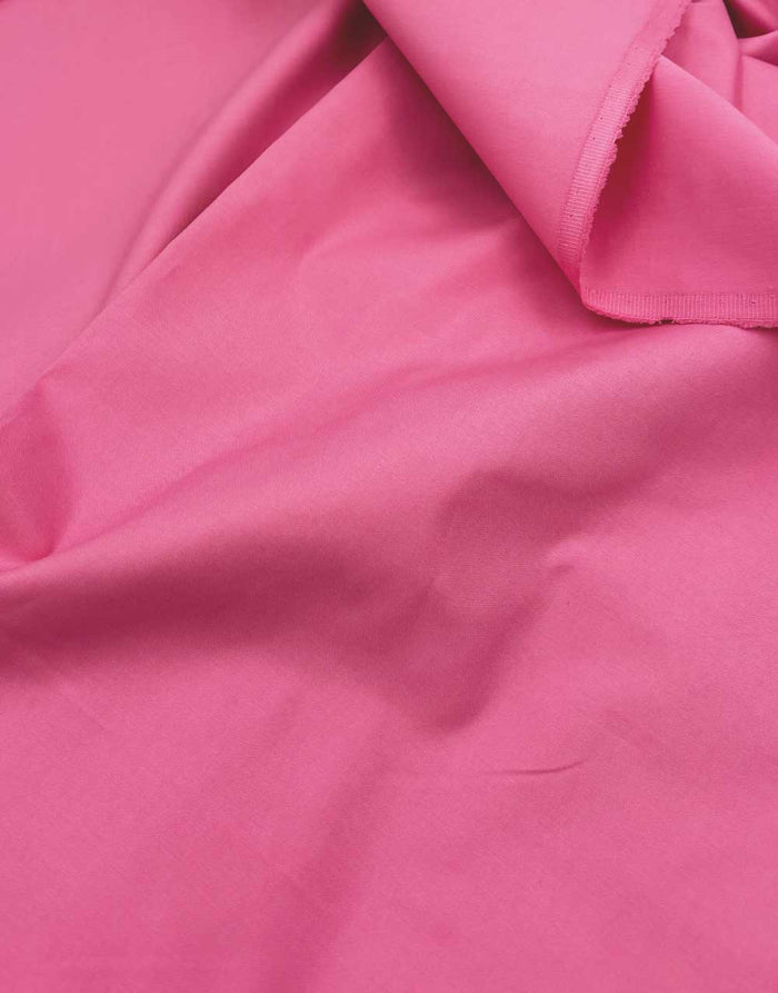 Remnant 1.7m - Flamingo Pink Cotton Peach Sateen Fabric