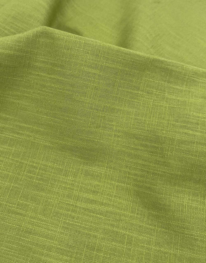 Remnant 55cm - Lime Green Washed Linen-Handle Fabric