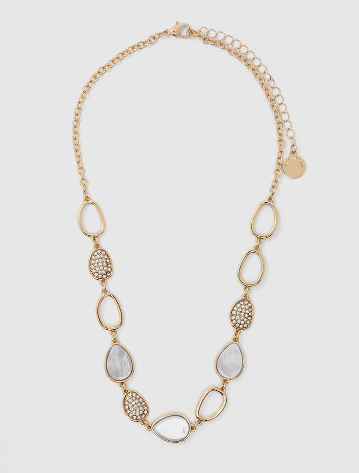 Rosemary Stone Necklace 0 Ivory Gold Forever New
