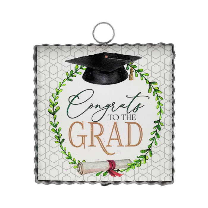 Round Top Print Mini Congrats To The Grad