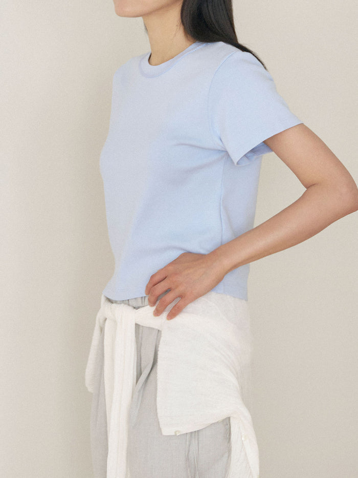 Soft Rib Short Sleeve - Blue