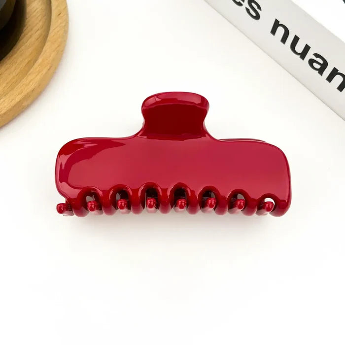 Solid Color Narrow Rectangular Claw Clip