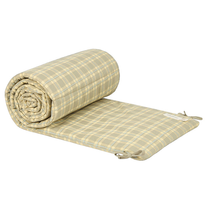Stories Cot Bumper Green Lemon Squares 207x32x2 cm