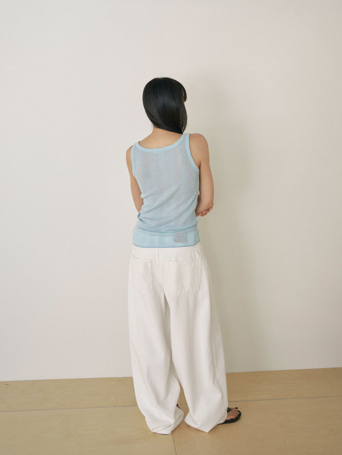 Summer V-neck Sleeveless - Blue