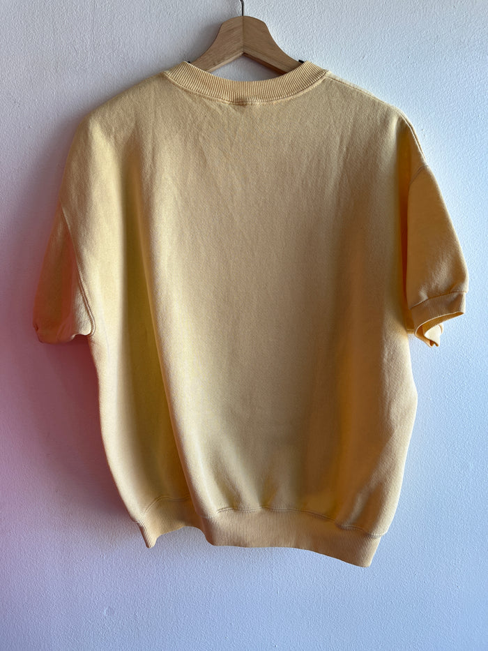 Vintage 1980’s Pale Yellow Short-Sleeved Sweatshirt
