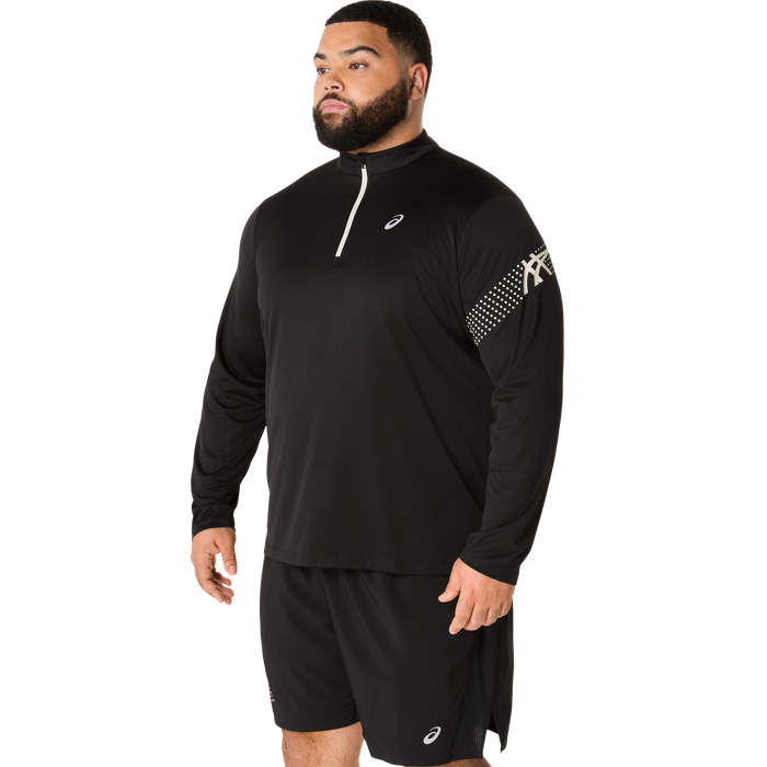 10 Mile ASICS Icon LS 1/2 Zip - Black (Men's Sizing)