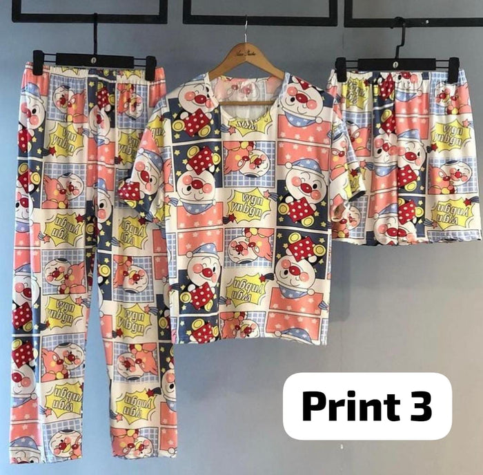 3 Pcs Funky Night Wear Set  CH 364