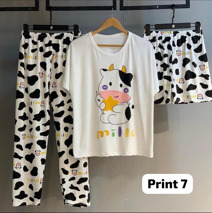 3 Pcs Funky Night Wear Set  CH 364