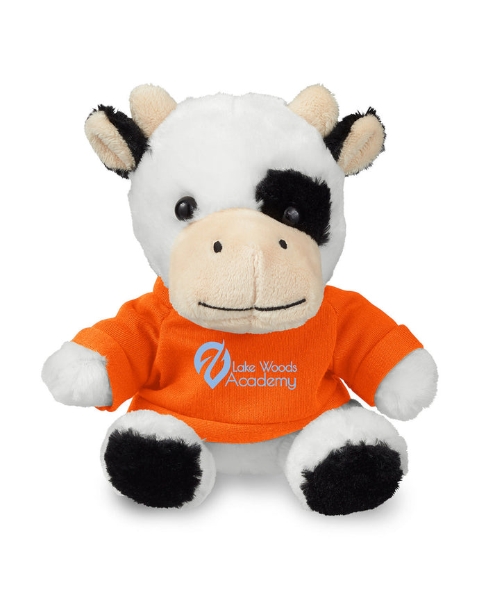 7" Plush Cow With T-Shirt