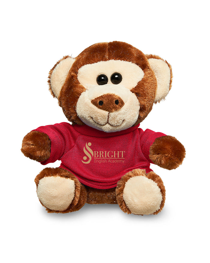 7" Plush Monkey With T-Shirt