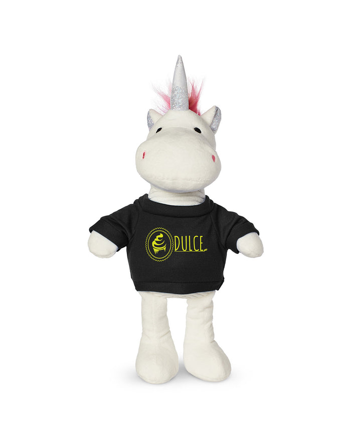8.5" Plush Unicorn With T-Shirt
