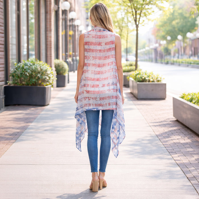 8956 – Red White & Blue Flag Vest