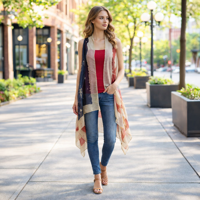 8957 – Red White & Blue Flag Vest