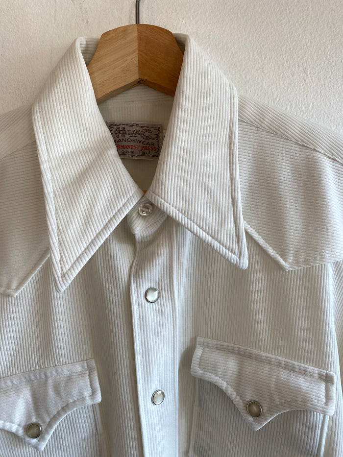 Vintage 1970’s H bar C Ribbed Pearl Snap Shirt