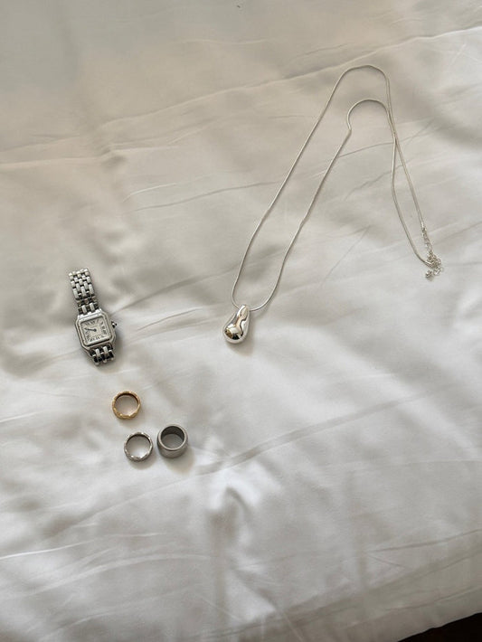【A MA:DE】Water drop necklace ( 2color )