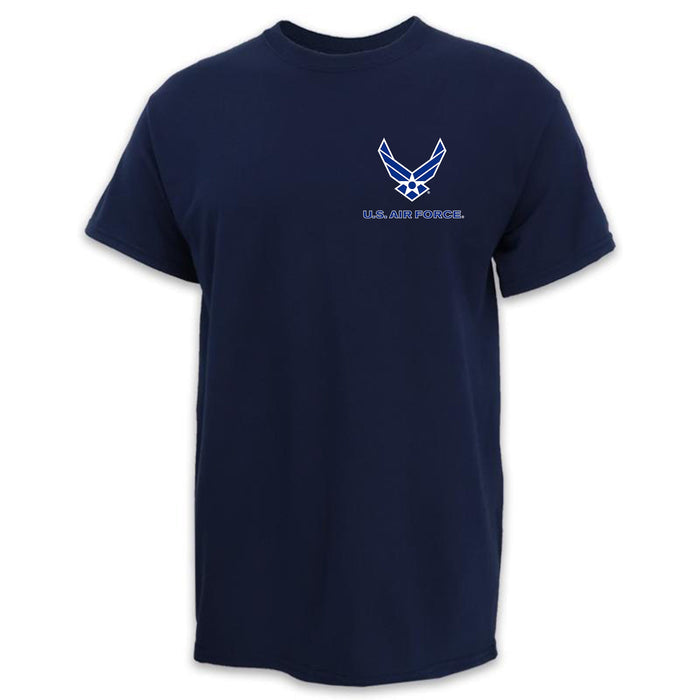 Air Force Wings Left Chest Logo T-Shirt (Navy)