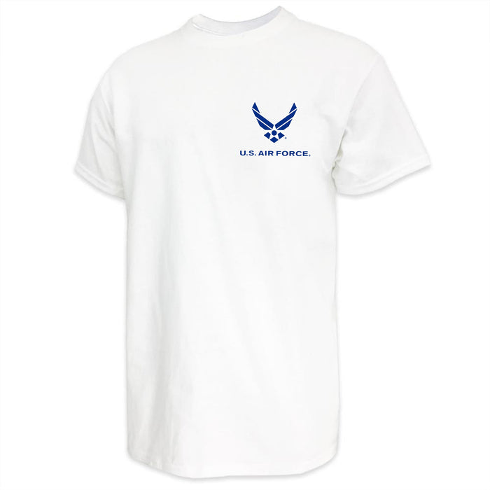 Air Force Wings Left Chest Logo T-Shirt (White)