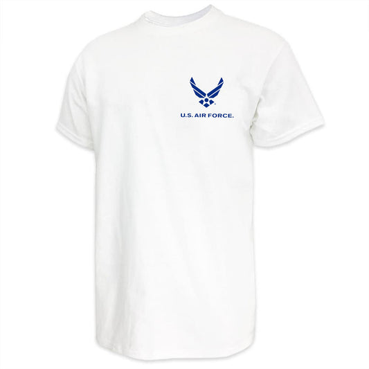 Air Force Wings Left Chest Logo T-Shirt (White)