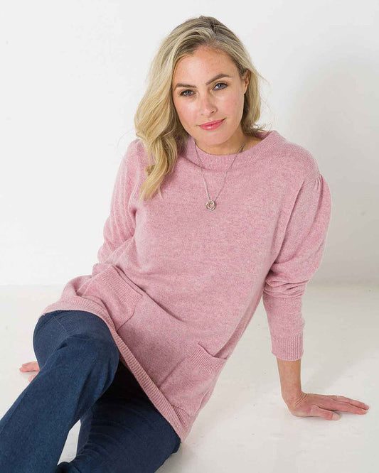 Arianne Long Sleeved Lambswool Jumper - Pink - Image 1 - The Classic Boutique
