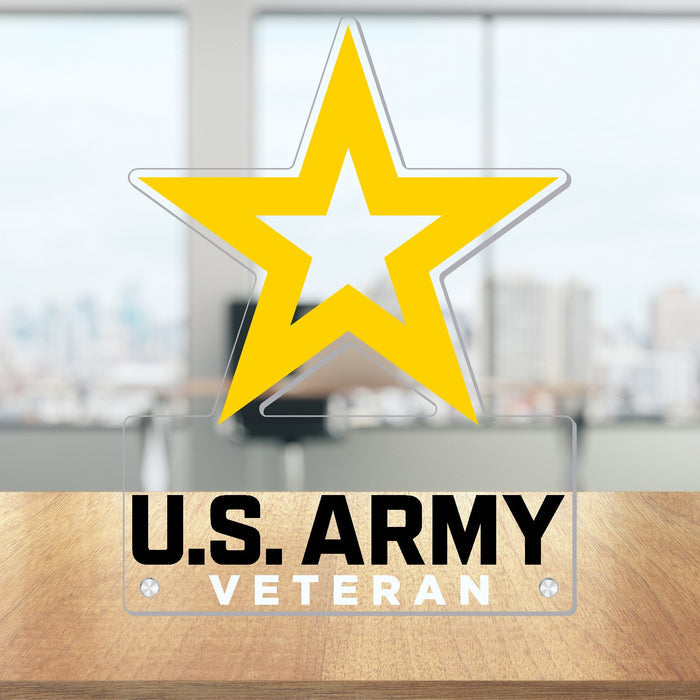 Army Star Veteran Acrylic Sign*