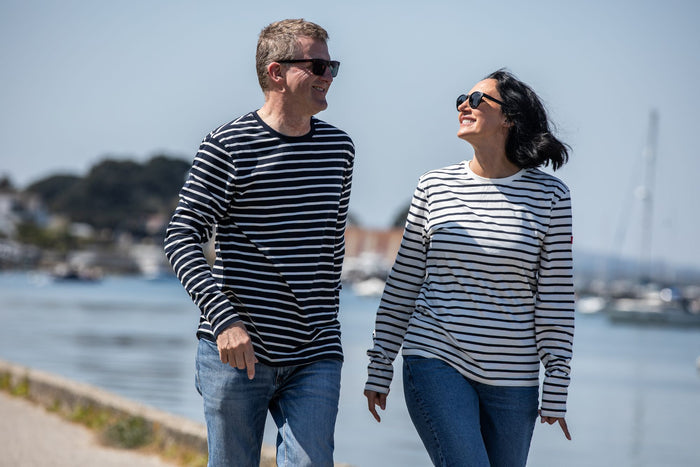 Arthur Beale Marina Cotton Striped T-shirt (Long Sleeve)