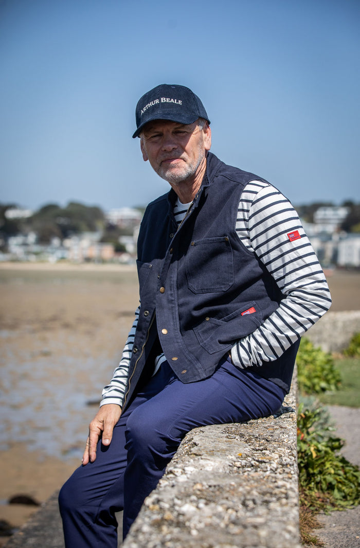 Arthur Beale Marina Cotton Striped T-shirt (Long Sleeve)